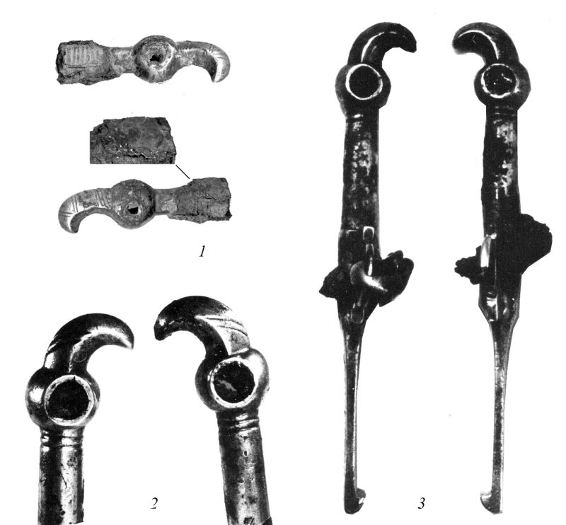 фрагмент псалия из Прикубанья (серебро, бронза, железо, позолота)