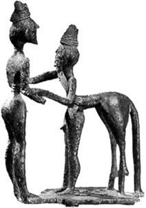 Герой и кентавр. Бронзовая статуэтка из Олимпии. Архаичная Греция. Начало I тысячелетия до н. э