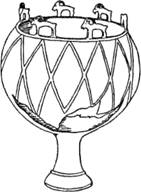 Рис. 18. Бронзовый котел из Чертомлыка. IV в. до н. э.