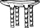 Рис. 41. Столик из кургана № 3, Пазырык. IV—III вв. до н. э. Высота около 1 фута 4 дюймов